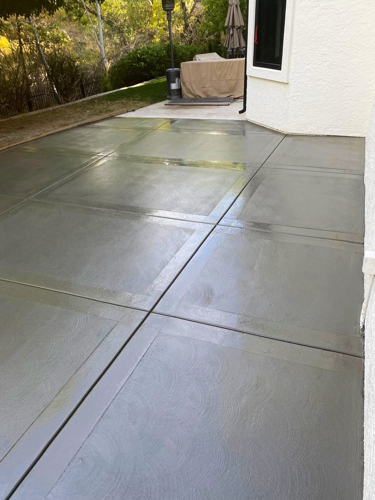 Polished concrete patio